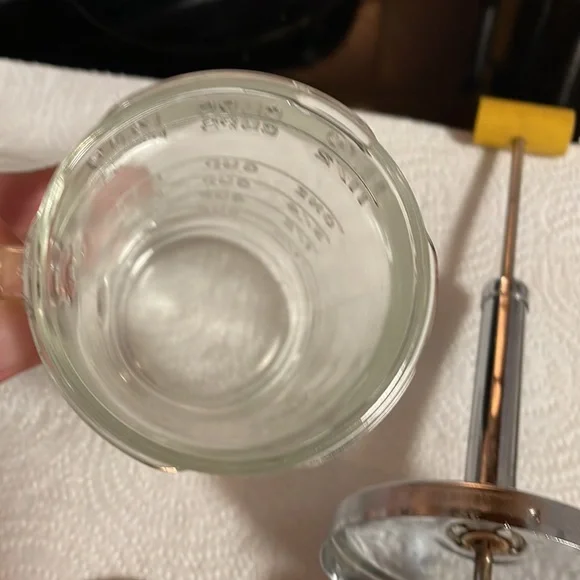 Vintage Pamco Food Nut Chopper Glass Handled Measuring Cup 1 1/2 Cup 12 Ounces - Picture 5 of 10